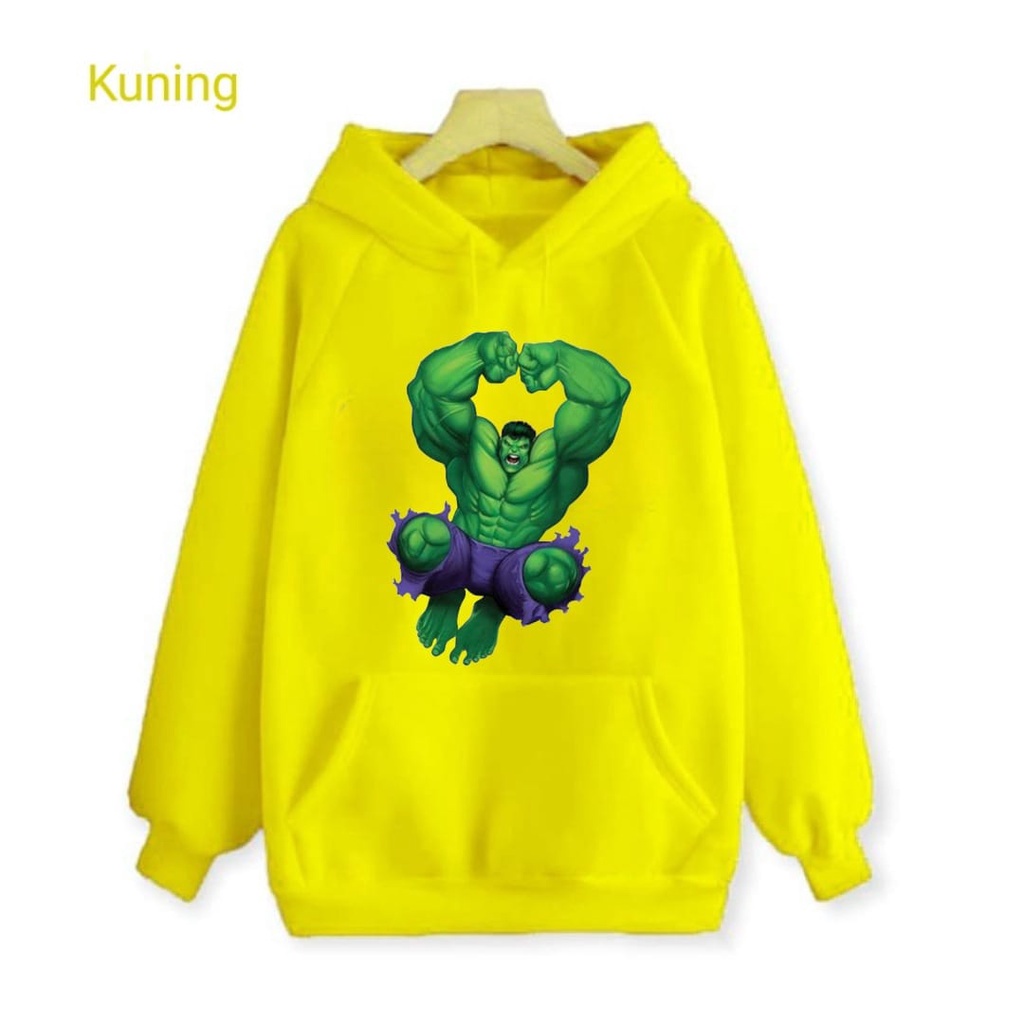 Hzl_outfit Sweater Hoodie Anak Laki Laki De Hulk/ Hoodie Sweater Anak Anak