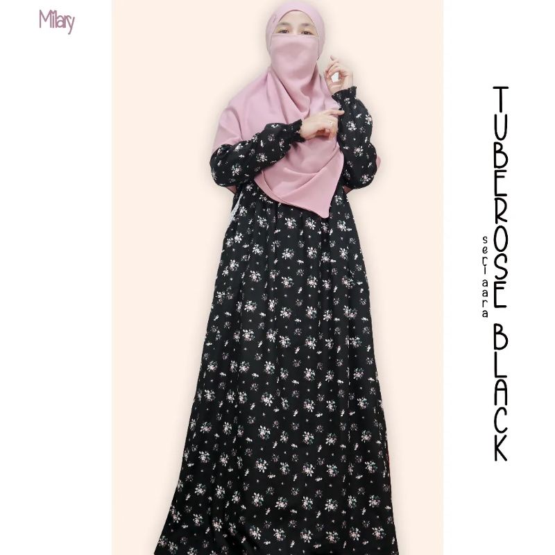 HOMEDRESS GAMIS DASTER BAJU MUSLIM DEWASA MILARY HITAM NAVY HIJAU ARMY PINK UNGU JINGGA - TUBEROSE W