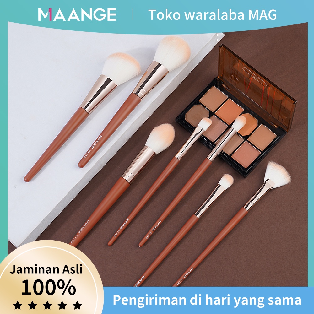 MAANGE 10 Pcs/Set Makeup Brush Set Rambut Lembut Fluffy Blush On Concealer Contour Highlight Eyeshadow Blending Sikat Besar +Bag Alat Kecantikan Untuk Wanita51129