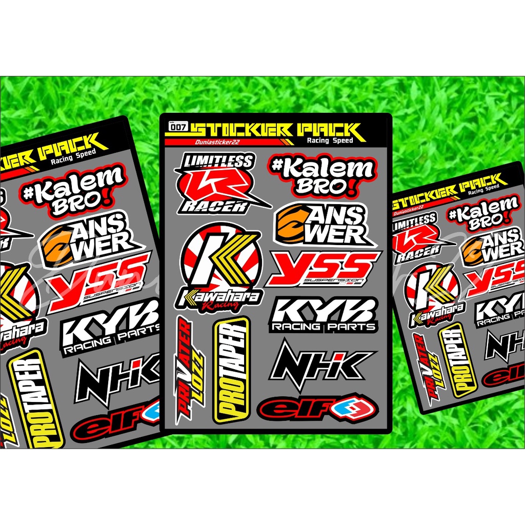 Stiker Racing 1 pack /Sticker sponsor racing / sticker Sponsor-DuniaSticker07