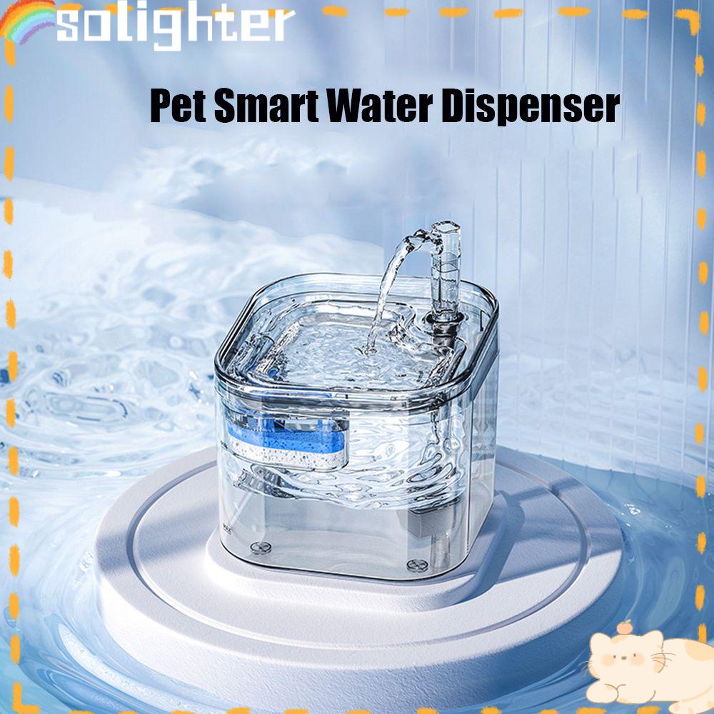 Solighter Pet Water Dispenser Konsumsi Rendah 2.2L Mangkuk Minum Cerdas