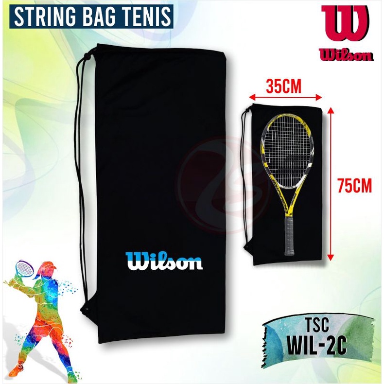 Tas raket tenis sporty stringbag tennis motif W I L S O N sport TSC