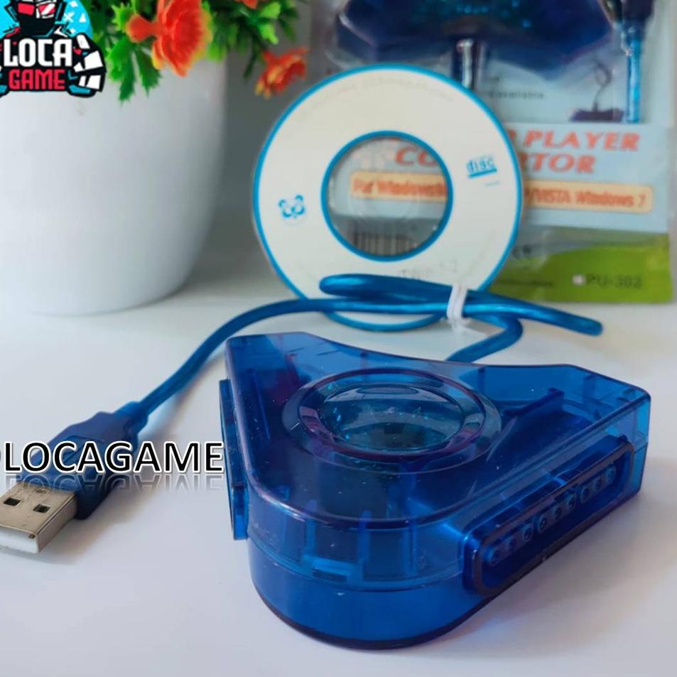 Terbaruϟday CONVERTER USB 2 slot Stik stick ps2 to ps3 / pc double