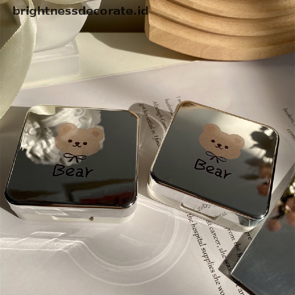 [Birth] Silver Bear Tempat Kontak Lensa Kotak Air Portable Contact Lens Companion Box [ID]