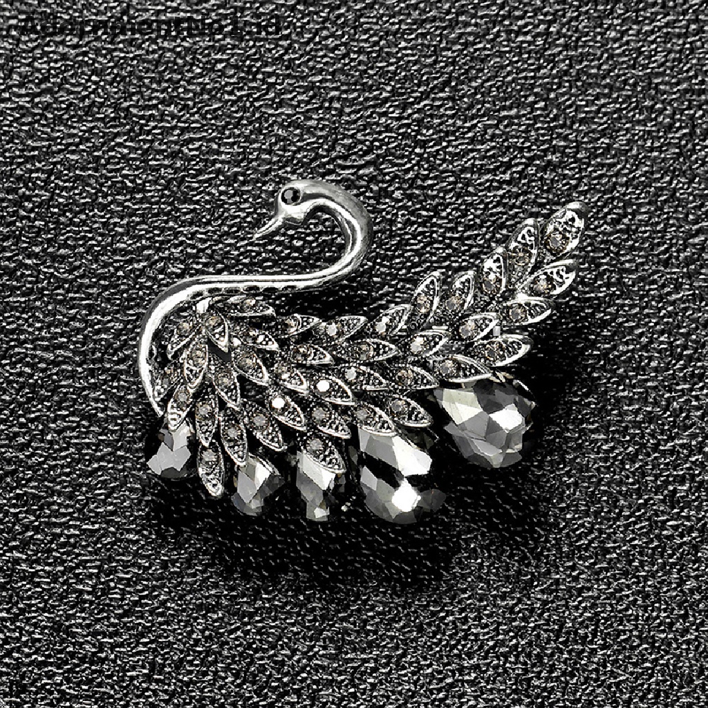 [AdornmentNo1] Swan Pin Bros Untuk Wanita Berlian Imitasi Mulia Swan Bros Elegan Pin Fashion Perhiasan Hewan Kerah Pin Pesta Pernikahan Lencana Pernikahan Pin [ID]