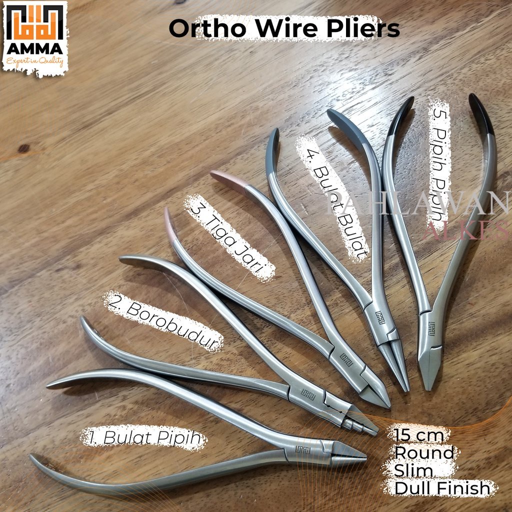 Tang ortho AMMA - Adam pipih - koil - Bulat pipih kombinasi - Universal - Tiga jari - Pliers - Coil 