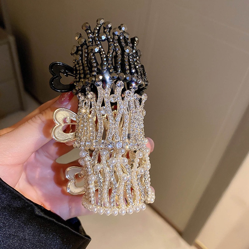 Ponytail Tinggi Ambil Klip Anti-Kendur Tetap Artefak Ponytail Gesper Jepit Rambut Perempuan Hiu Jepit Rambut Bersih Klip Merah