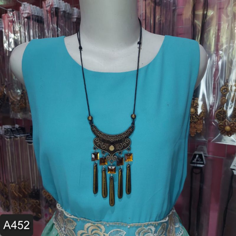 Kalung Etnik 452 Minang Kalung Hijab Panjang Aksesoris Wanita Acc Pesta