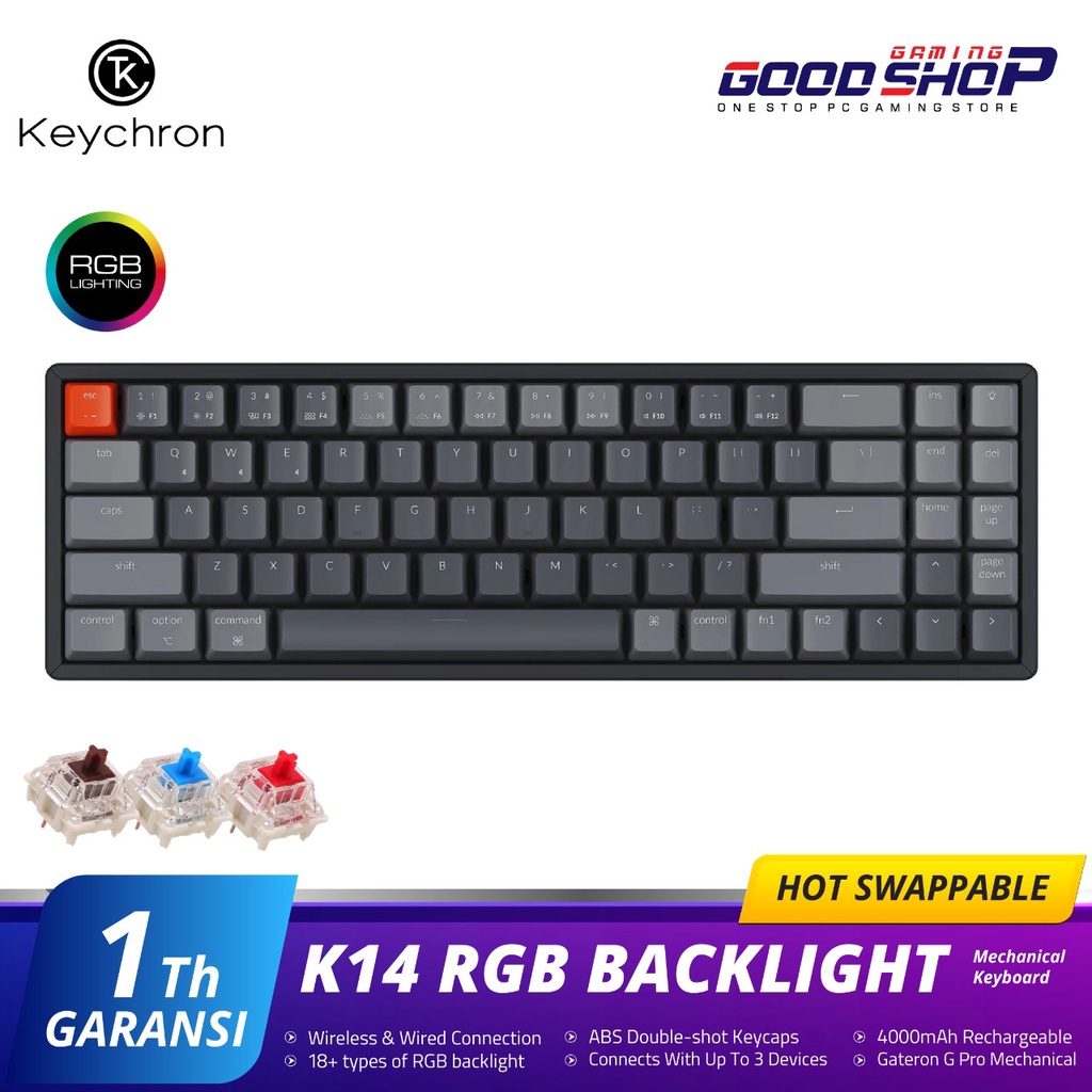 Keychron K14 Hot-swap RGB Aluminum Frame Wireless Mechanical Keyboard