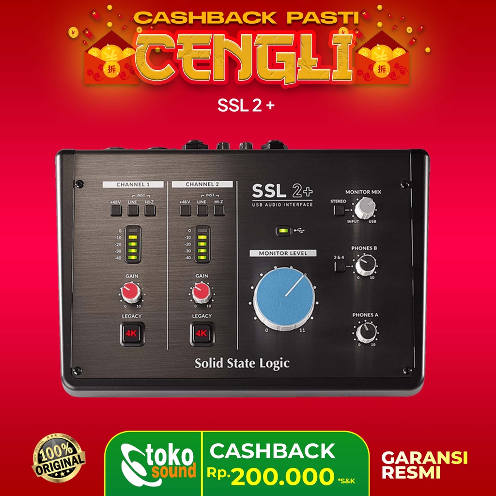 Solid State Logic SSL2+ SSL 2 Plus - Professional USB Audio Interface