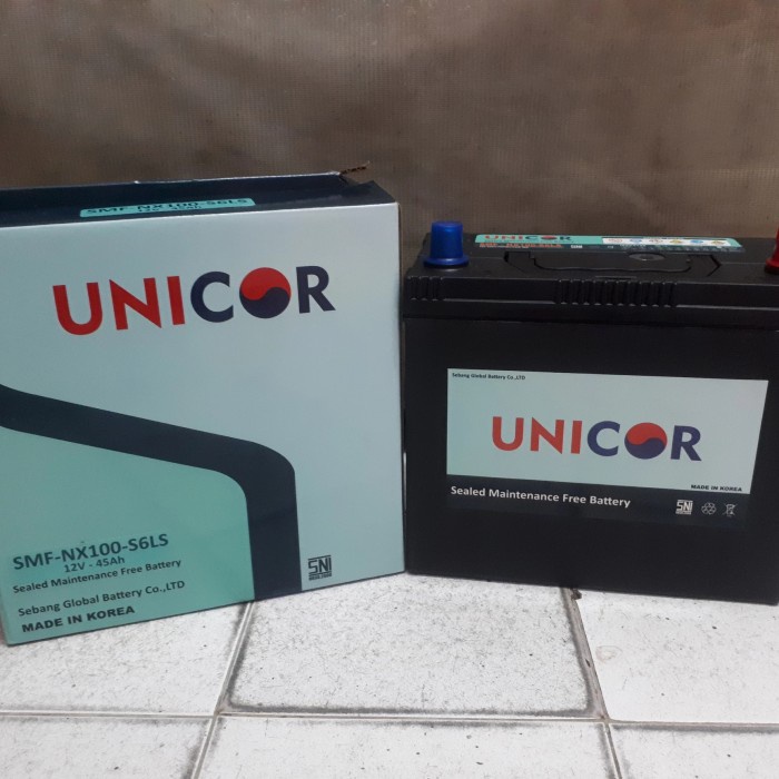 Aki Innova bensin Unicor, SMF-NX100-S6L//NS60LS,12V-45AH.KERING