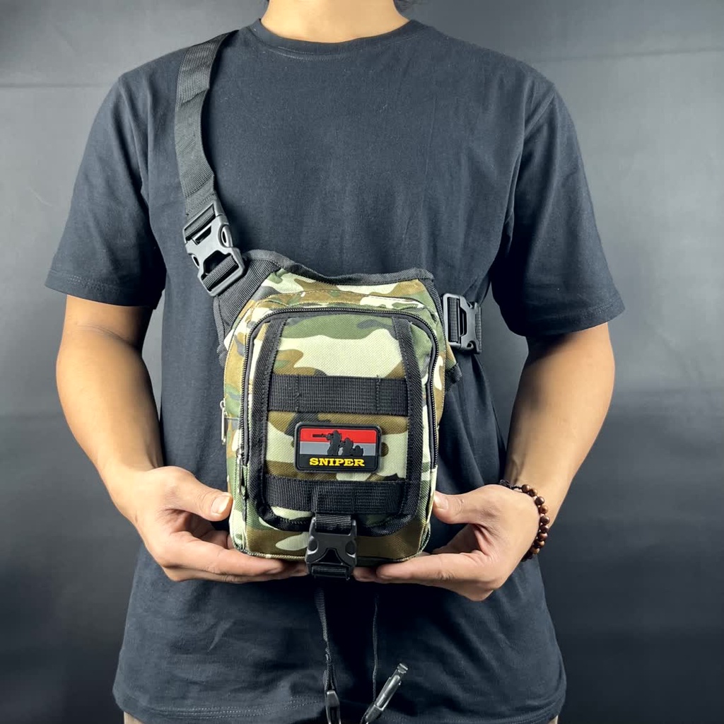 Tas Paha Selempang MultiFungsi Loreng Army Outdoor Sporty