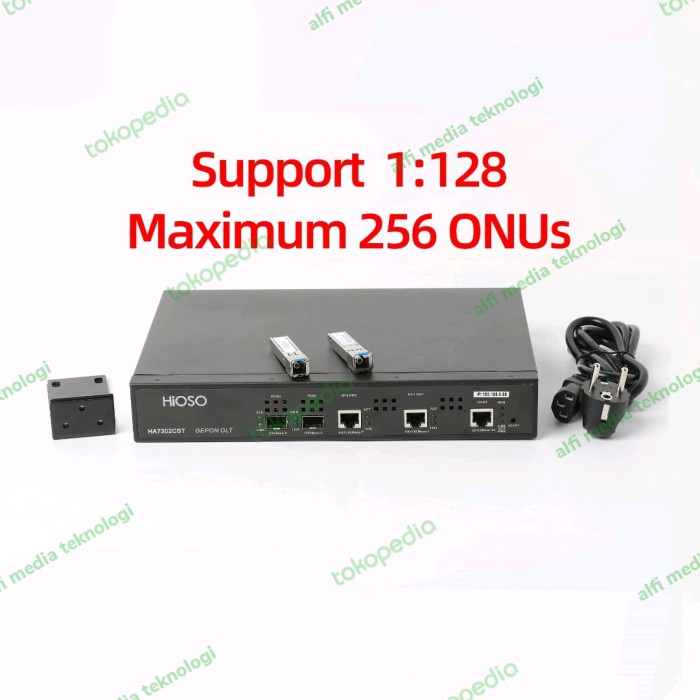 HIOSO HA7302 2 PON Port EPON OLT FTTH CATV OLT Fiber Optic 1.25G SFP