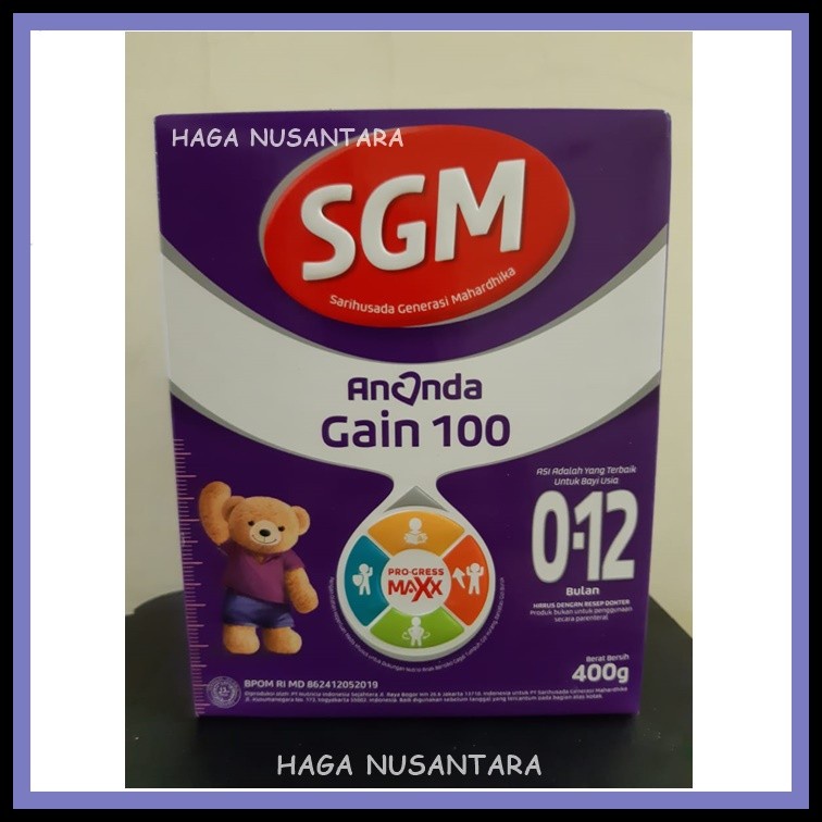 SGM Ananda Gain 100 Gain100 (Usia 0-12 Bulain) 400 gr