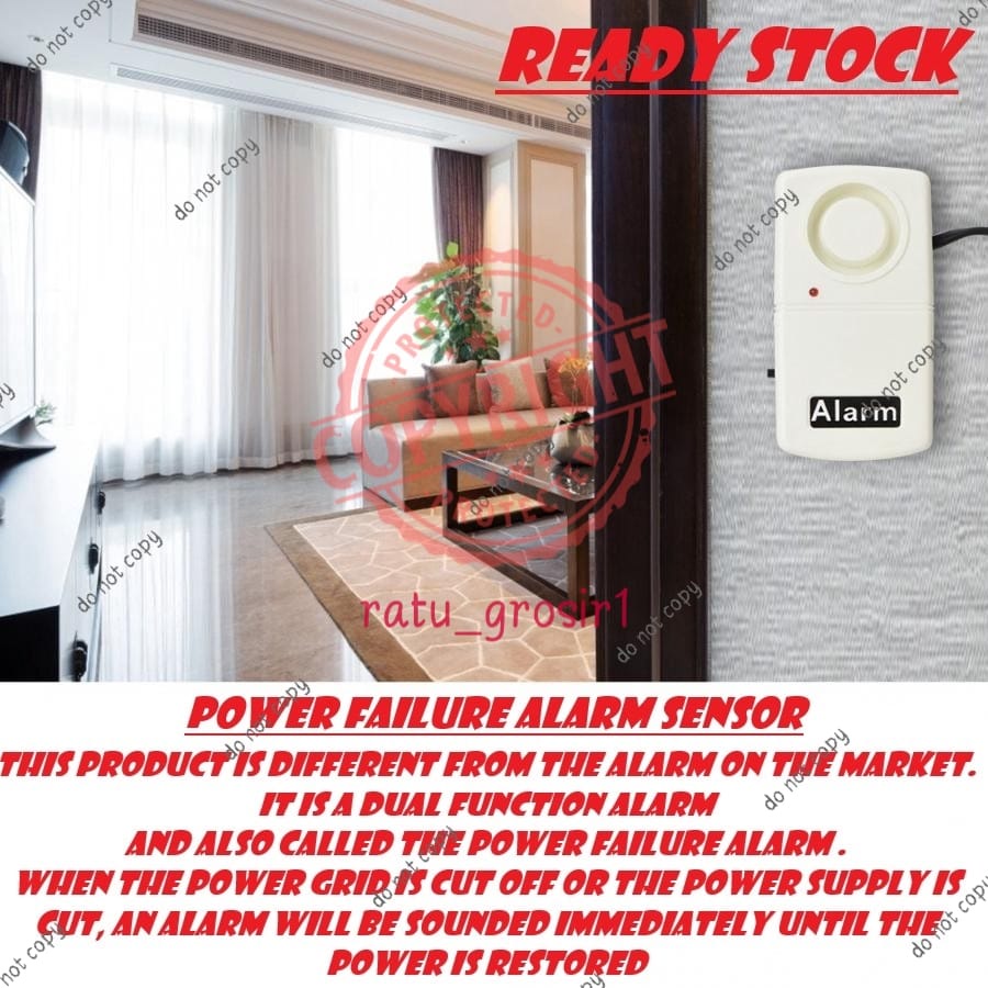Power Failure Alarm Sensor Listirik Mati Padam PLN Putus Electric