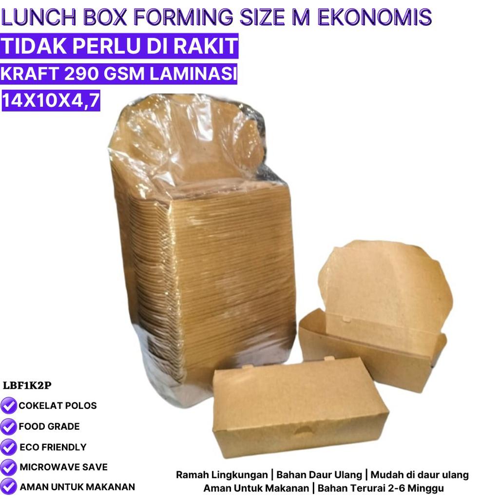 Lunch Box Sudah Terbentuk Tidak Perlu Rakit (LBF1K2P-14X10X4.7 Cm)