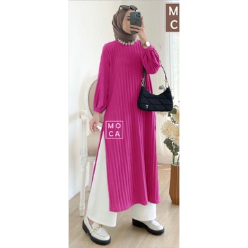 Chafia SPLIT DRESS Tunik Rajut