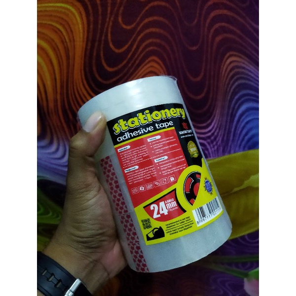 SOLASI 24MM X 100 YARD NACHI TAPE LAKBAN PLAKBAN BENING ISOLASI SLOP TERMURAH TERLARIS