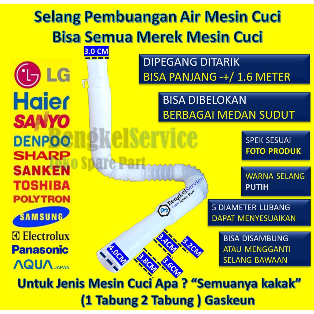 Selang Mesin Cuci  Selang Pembuangan Air Mesin Cuci Selang Outlet Mesin Cuci