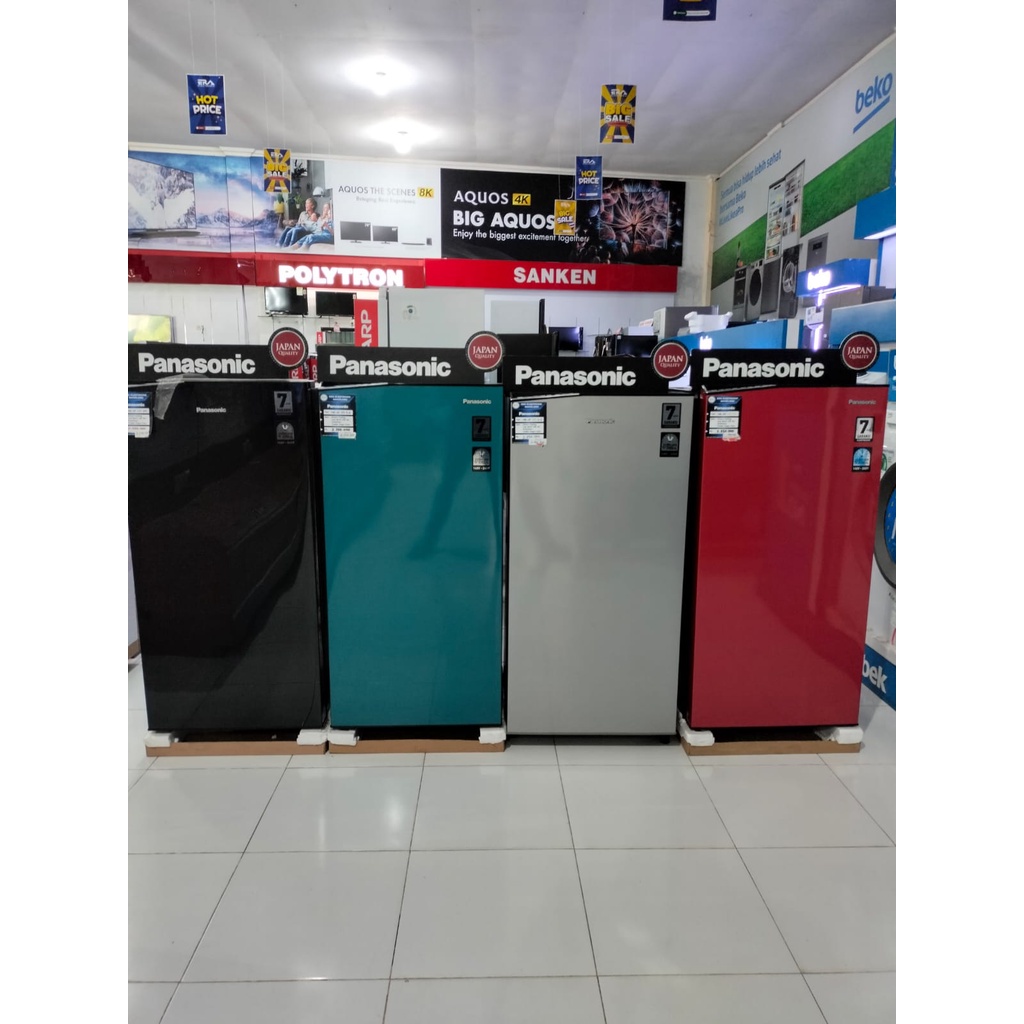 Kulkas Panasonic 1 pintu NR AF 171 Silver dan Hitam kapasitas 155 L