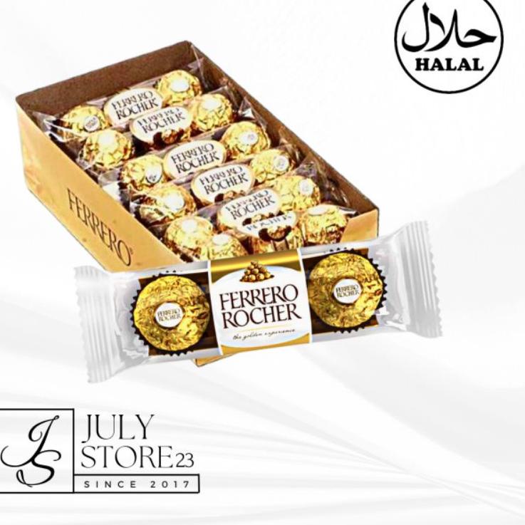 

Realpct Ferrero Rocher Chocolate T-3 coklat isi 3