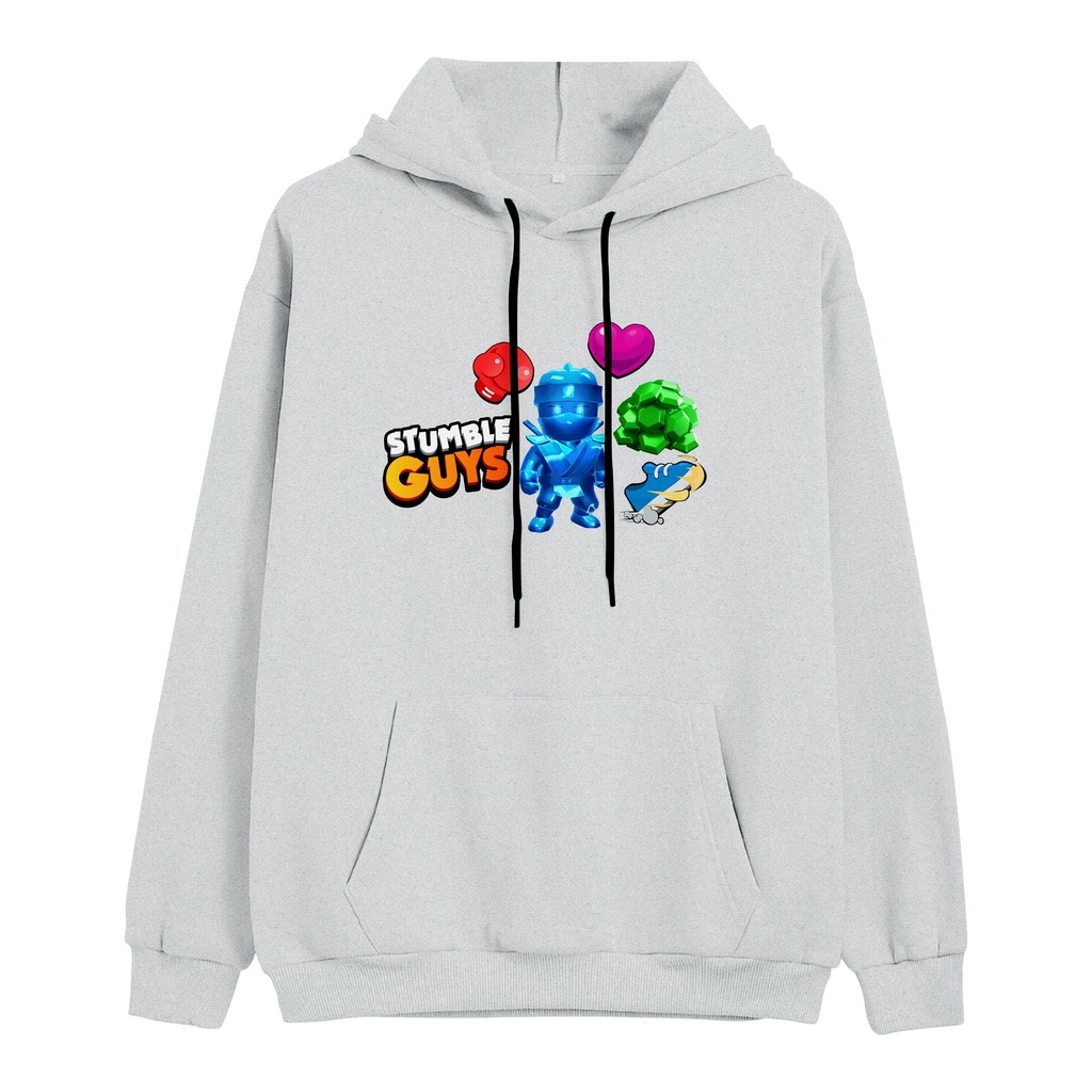 Stumble Guys Blue Jumper Hoodie Anak II Jaket Hoodie Anak Viral II Sweater Hoodie Kids Size M - XL ( Laki Laki &amp; Peremepuan )