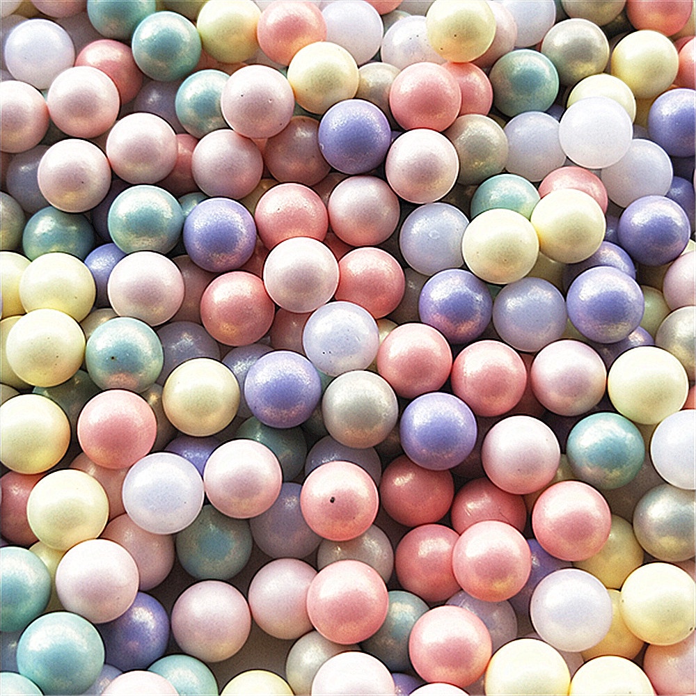 10 gr Manik-manik Mote Satin TANPA LUBANG - Bulat