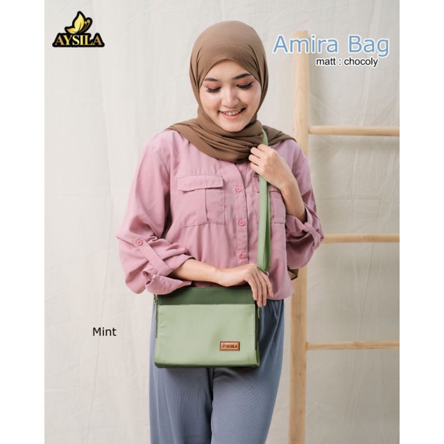 AMIRA BAG BY AYSILA TAS SELEMPANG BAHAN CHOCOLY ANTI AIR PREMIUM WATERPROOF