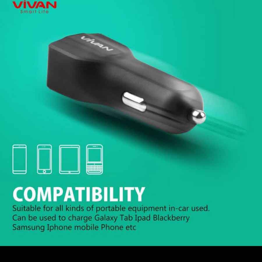 Vivan/ Car Charger/ CCO2S/ Fast Charging 3.1A/ Charger