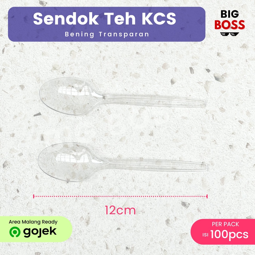 Sendok Plastik Kecil / Sendok Teh / Sendok Jelly Puding Bening