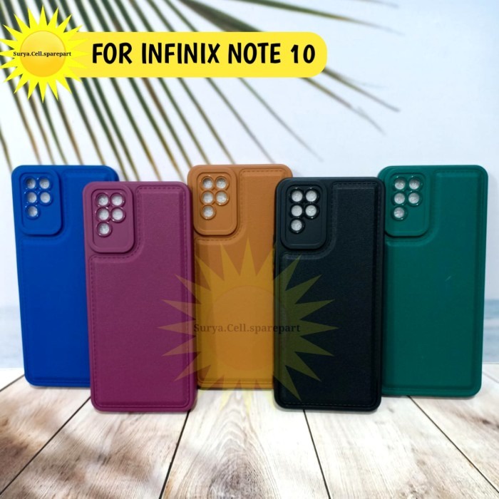 Case Square Leather Pro Infinix Note 10 Note 10 Pro Note 7 Lite