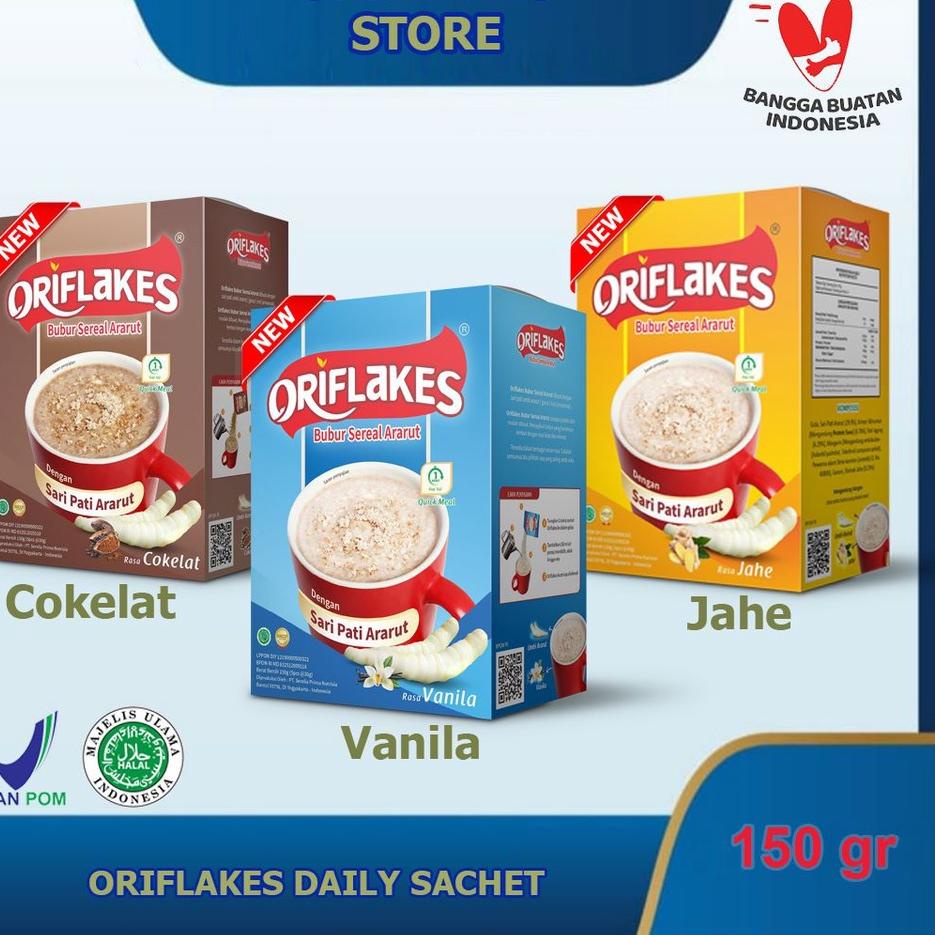 

IdBb0B5 Oriflakes sereal quick meal nutrisi harian lambung 150 gram 5 sachet
