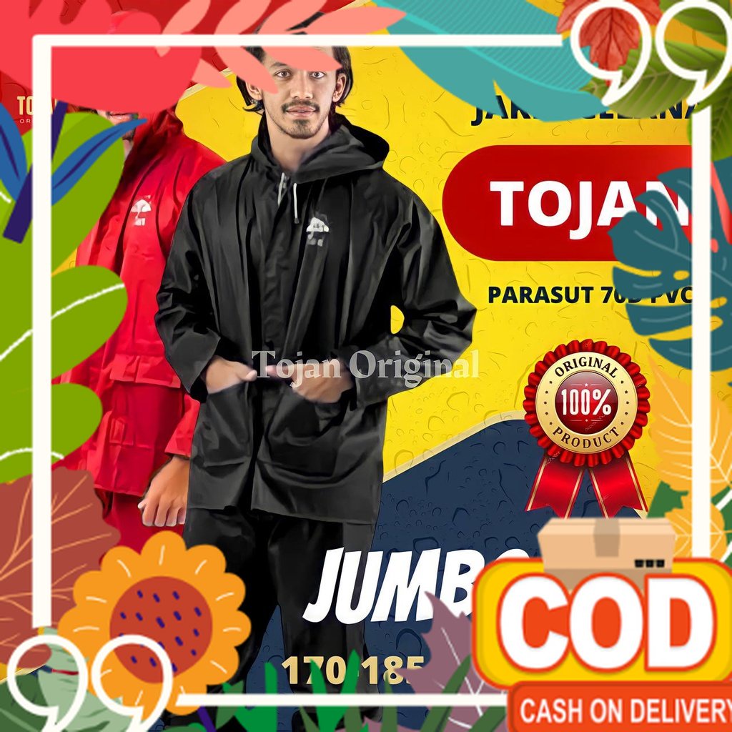 Motif Baru / Jas Hujan Pria Wanita Jumbo Mantel Hujan Jas Ujan Big Size