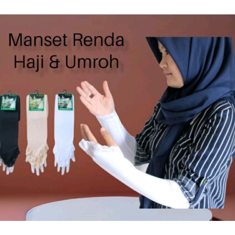 Manset Deker / Handsock Muslim Wanita Rayon Renda Cincin