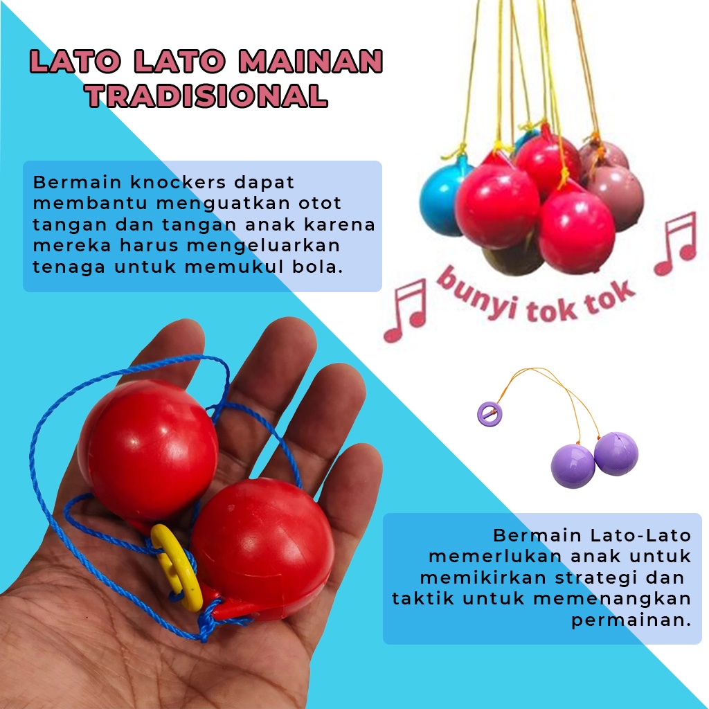 Lato Lato Mainan Anak Katto Katto Tok Tok Bola Tali Etek Etek Viral Latto Latto Mainan Jadul | GROSIRXPRESS