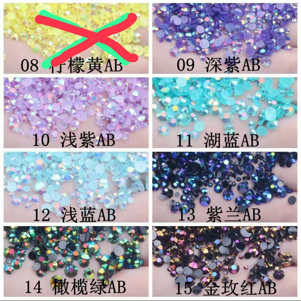 Rhinestone AB 3mm 1000pcs Gems Henna Candy Rhinestone nail art