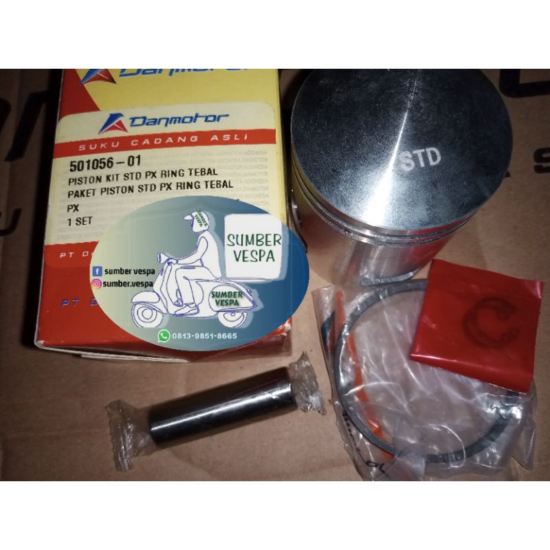 Seher Vespa / Piston Kit Vespa Excel/Exclusive/PX/PS/Strada UK. Std-8M