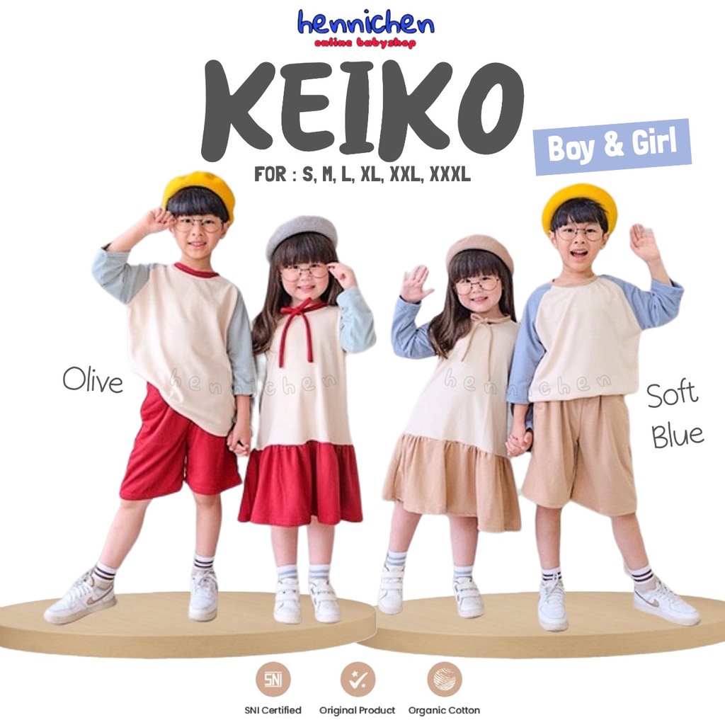 TOBELI KEIKO GIRL DRESS ANAK BAJU DRESS ANAK PEREMPUAN 6 BULAN - 8 TAHUN