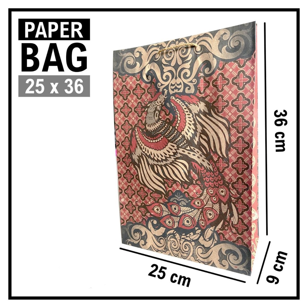 

PaperBag Batik - Kraft - 25cm x 9cm x 36cm