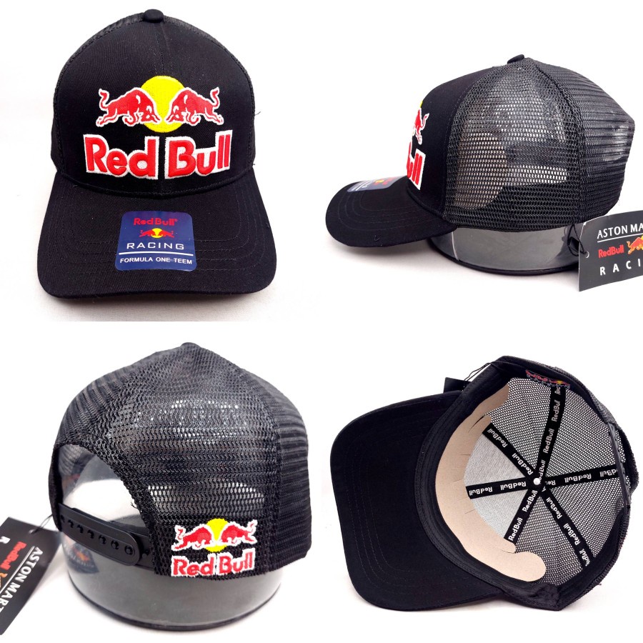 TOPI SNAPBACK FORMULA F1 RED BULLS HITAM TRUCKER