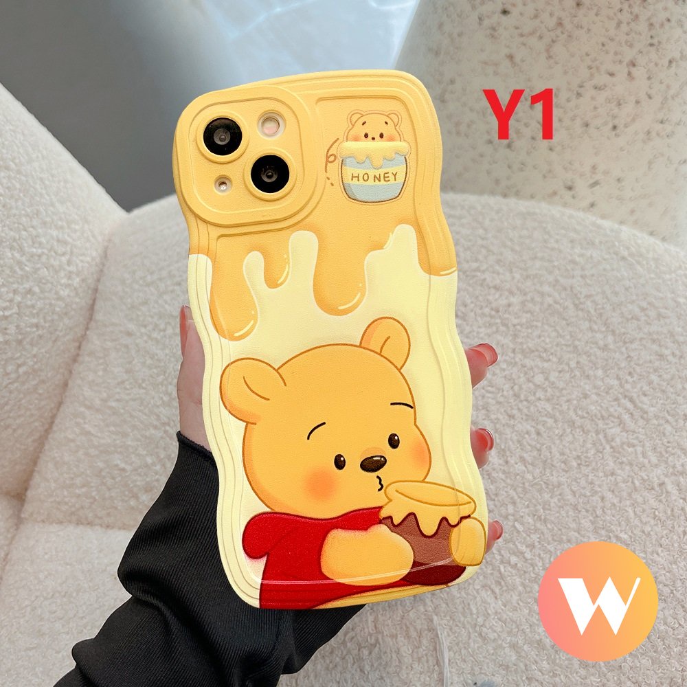 Casing Manyo Lucu Untuk Samsung A04s A13 A52s A04E A04 A50 A20 A03s A31 A22 A50s A32 A02s A21s A30s A23 A52 A51 A33 A1 A12 A53 Lembut Wave Edge Lovely Losto Kartun Winnie The Pooh Case