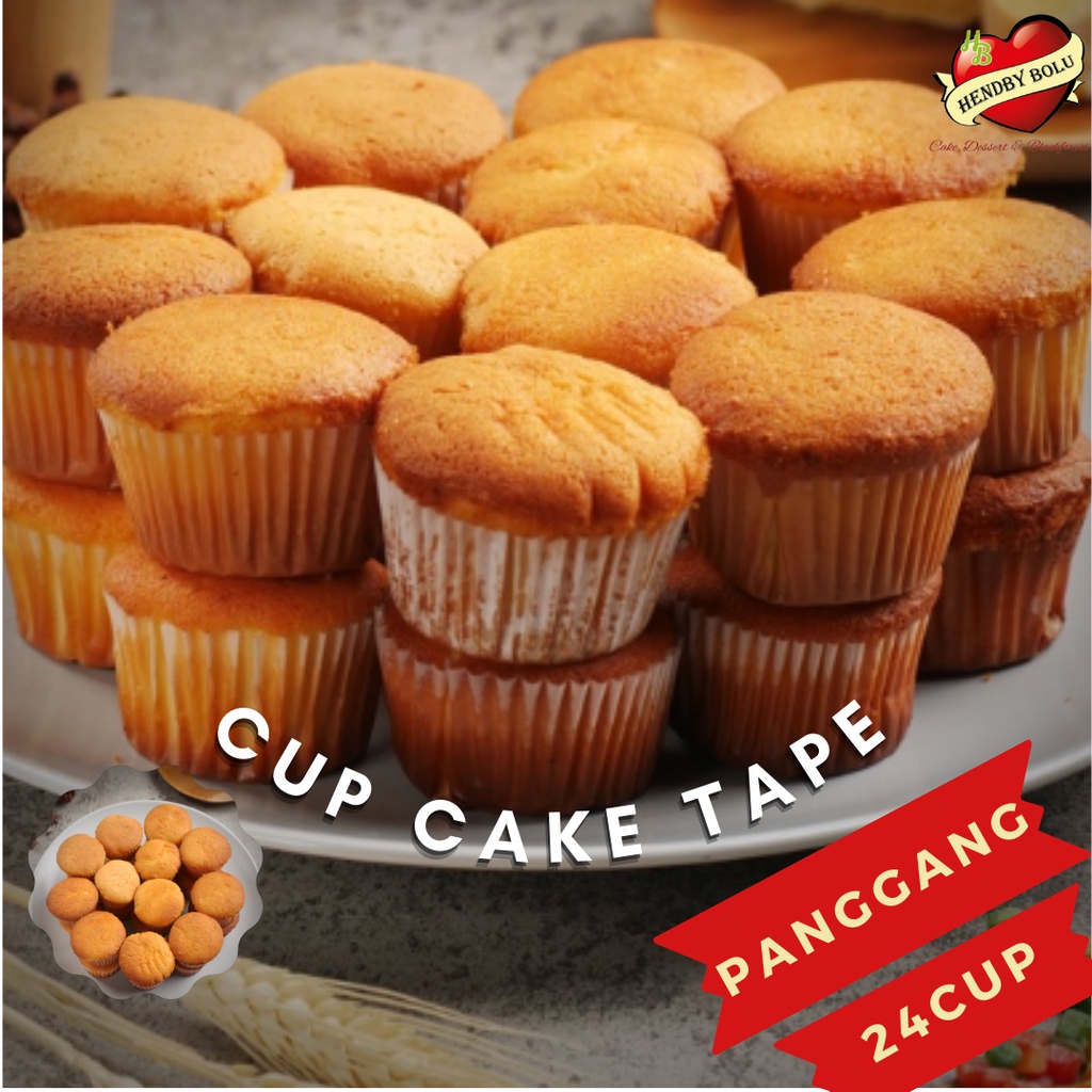 

Bolu Tape / Cup Cake Tape Susu Spesial Panggang Isi 24 Cup / Cup Cake Tape / Cake cup Muffin