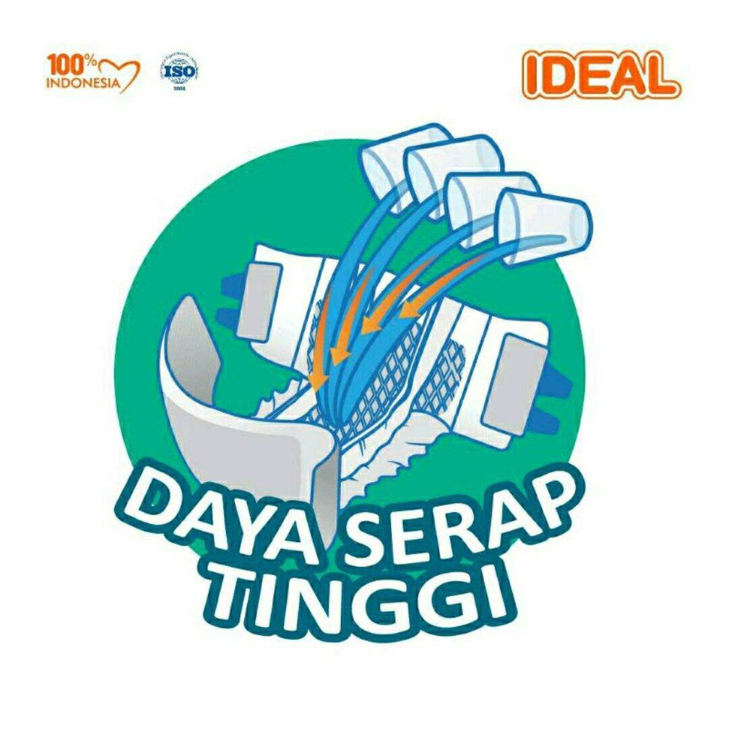 IDEAL Popok dewasa perekat M10 L10 XL10/ Adult diapers Tape / Diapers Dewasa