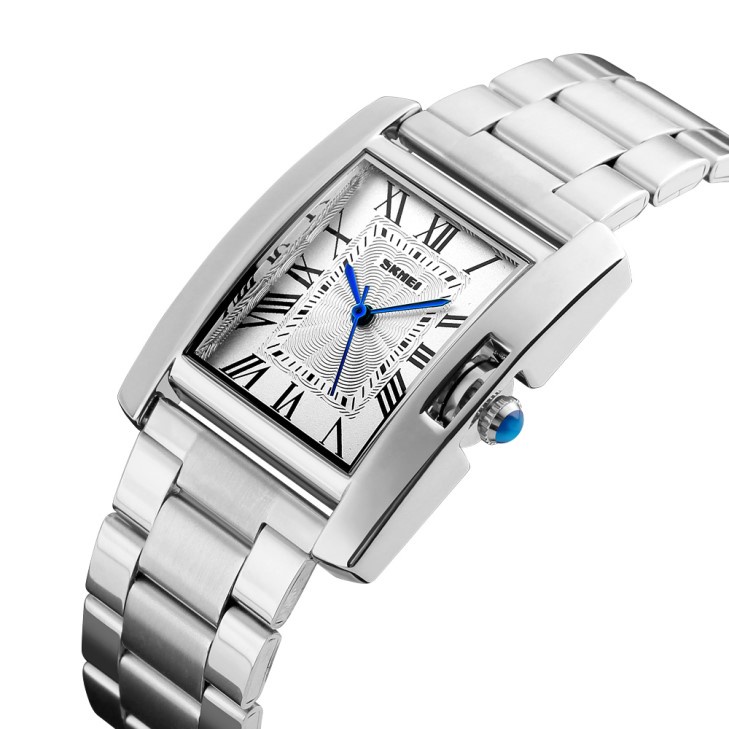 Jam tangan wanita feminim square kotak skmei 1284 silver