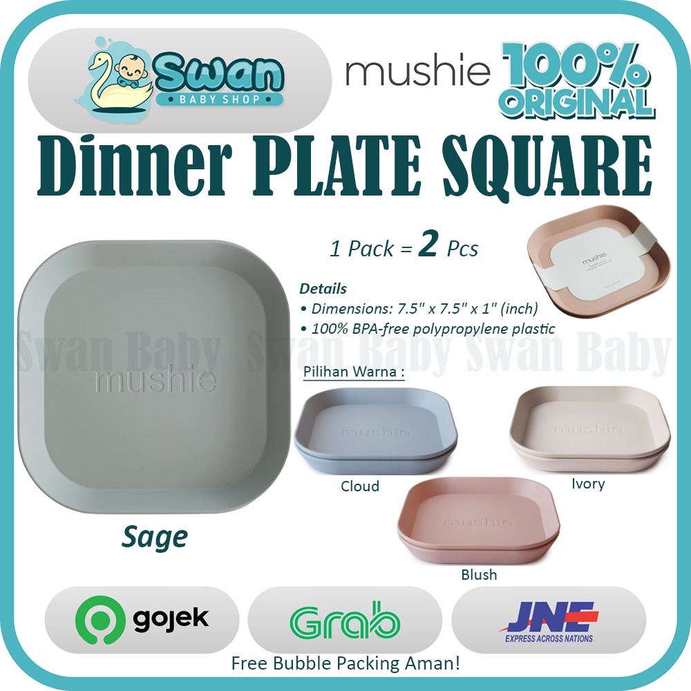 Mushie Dinner Plate Square / Piring Makan Anak