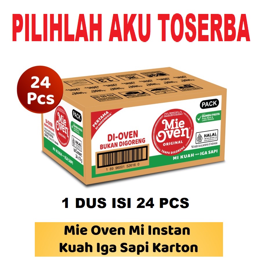 Mie OVEN Mayora Mi Instan KUAH IGA SAPI - ( HARGA 1 DUS isi 24 )