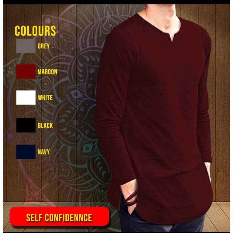 Kurta kaos pria lengan panjang / Koko Kaos Pria Pakistan Lengan Panjang