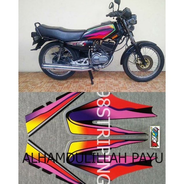 STIKER STRIPING RX KING MERAH TAHUN 1999  LIS STANDAR ORI YAMAHA POLET BODY PLISIR
