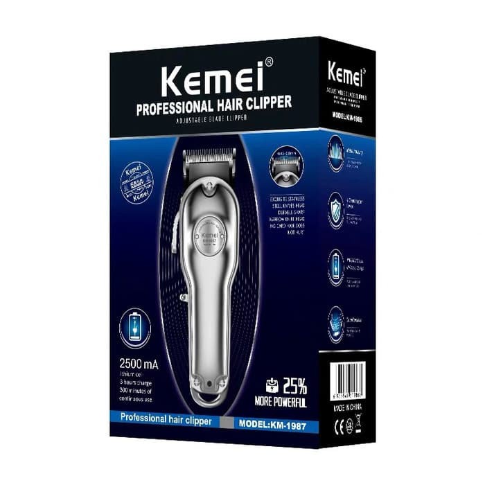 Alat Mesin Cukur Rambut Kemei 1987 Hair Clipper Electric LCD KM-1987