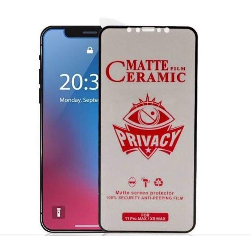 Tempered Glass Ceramic Matte Privacy Anti-Spy Samsung A01 Samsung M01